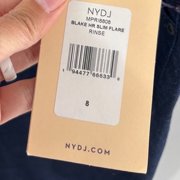 NWY NYDJ Blake High Rise Slim Flair Women Size 8 - Picture 2 of 3